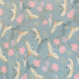 tissu coton grue